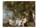Nymphs and Satyrs Giclee Print by Sir Peter Paul Rubens
