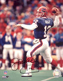 Jim Kelly Signed Throwing Photo