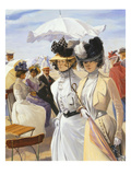 Two Elegant Women, from Promenade on the Dyke at Ostend, Detail Giclee Print by Carl Hermann Kuechler