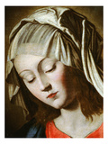 The Virgin at Prayer, Detail, Face of Mary Giclée-tryk af Giovanni Battista Salvi da Sassoferrato