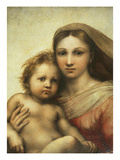 The Sistine Madonna, Madonna and Child with Pope Sixtus II and Saint Barbara, C. 1512 Reproduction procédé giclée par Raphael 