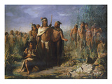 The Foundation of Tenochtitlan, 1889 Giclee Print by Jose Maria Jara