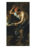 Vulcan at Forge 1636-40 181X97Cm Giclee Print by Sir Peter Paul Rubens