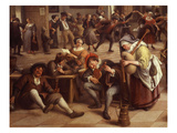 Musicians, from Fête in an Inn, 1674 (Detail) Giclee Print by Jan Steen