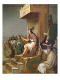 The Discovery of Pulque, 1869, Detail Giclee Print by Jose Maria Obregon