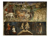 The Triumph of Apollo, the Month of May, Fresco from the Room of the Months Giclee Print by Francesco del Cossa