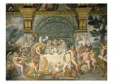 Assembly of the Gods, Fresco, 1525-35 Giclée-tryk af Giulio Romano