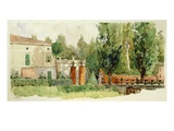 Villa Verdi, S. Agata, Villanova Sull'Adda Giclée-Druck von Leopoldo Metlicovitz
