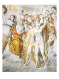Psyche, Janus Holding the Keys to Rome, Minerva, Juno. Giclee Print by Fontainebleau School 