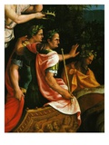 Triumph of Emperors Titus and Vespasian, from Suetonius' Life of the Caesars, C.1537, Detail Giclée-tryk af Giulio Romano
