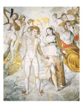 Mercury, the Messenger God, with Psyche and Janus Giclee Print by Fontainebleau School 
