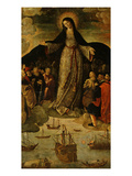 Virgin of the Navigators, Altarpiece (Central Panel) Giclee Print by Alejo Fernandez