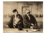 The End of the Audience (La Fin De L'Audience), Photogravure from Original Watercolour, 1862-5 Giclee Print by Honore Daumier