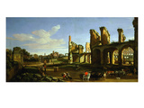 Colosseum and the Roman Forum (Inv 883), Signed and Dated 1733 Giclée-Druck von Gaspar van Wittel