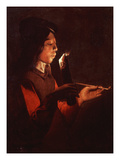 Le Souffleur À La Pipe (The Pipe Smoker) Giclee Print by Georges de La Tour (Workshop of)