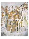 Vulcan's Forge, Catholics and Protestants as Gods and Goddesses at the Court of Henri II Reproduction procédé giclée par Fontainebleau School 