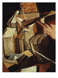 Nature Morte De Livres (Still Life of Books) (Detail) Giclee Print by Charles Emmanuel Bizet D’Annonay