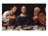 Last Supper, Predella from Three-Part Retable, Paint on Wood, C. 1530-40 Giclee Print by Joos Van Cleve