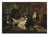 Parisian Interior, 1877 Giclee Print by Mihaly Munkacsy