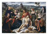 Lamentation of Christ, Centre Section of Three-Part Retable, Paint on Wood, C. 1530 - 40 Giclee Print by Joos Van Cleve