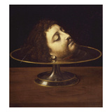 Head of John the Baptist, 1507, with Frame and Inscription Giclee Print by Andrea Solario