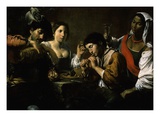 Réunion Dans Un Cabaret (Gathering in a Tavern) Giclee Print by Pierre Antoine Augustin Vafflard