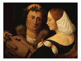 Court Poet and Young Woman, Early 16th Century Giclée-tryk af Dosso Dossi Court Poet and Young Woman, Early 16th Century Giclée-tryk af Dosso Dossi