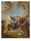 Christ Giving Saint Peter the Keys to Heaven, C.1730-35 Giclee Print by Giovanni Battista Pittoni