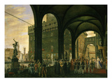 La Festa Degli Omaggi (The Festival of Homages or Tributes), Florence, Italy, 1809 Giclee Print by Giuseppe Gherardi