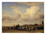 The Beach at Scheveningen, Holland Giclée-Druck von Adriaen van de Velde