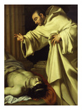 Moine Bénissant Un Pestiferé (Monk Blessing a Plague Victim) Giclee Print by Simon Vouet