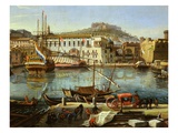 Harbour, Docks with Goods for Sale, Arsenal at Naples, 1711 (Inv 70), Detail Giclée-Druck von Gaspar van Wittel