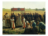 La Bénediction Des Blés En Artois En 1857 (Blessing the Wheat in Artois, France, in 1857) (Detail) Giclee Print by Jules Breton