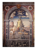 Pegasus Atop Mount Helicon; Centaur Chiron in Foreground; Above, Zodiac Sign of Sagittarius, 1520 Giclee Print by Giovanni M Falconetto (Attr to)