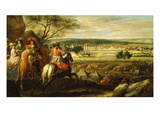 Vue Du Château De Fontainebleau En 1669, Avec Louis XIV Et Marie-Thérèse Giclee Print by Adam Frans van der Meulen