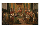 City of Genoa, Italy, Proclaiming as its Protector Alfonso, 1396-1458 Giclee Print by Belisario Corenzio