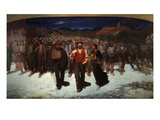 La Fiumana, 1901 (The Flood; Advance of the Fourth Estate, 1898-1901 Socialist Movement) in Italy Giclee Print by Giuseppe Pellizza da Volpedo