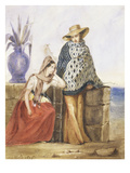 Mexican Women, Watercolour by Mathilde De La Borde, 1835 Giclee Print