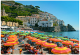 Colorful View of Almafi Coast Italy Poster