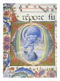 Aeolus, Wind God, Letter or Initial O, Miniature, from Book of Religious Music, Fol 36v Giclee Print by Liberale Da Verona 