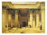 Great Gate of Temple of Isis, Island of Philae in Upper Egypt, Lithograph, 1838-9 Reproduction procédé giclée par David Roberts