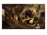 At the Antique Shop Giclee Print by Domenico Induno