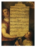 Tenor and Descant Parts, from Magnificat for 4 Voices Composed by Cornelius Verdonck Giclee Print by Martin de Vos