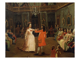 Ball Inside a House, 18th Century, Venice, Detail Giclee Print by Italian School 