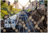 Metro North Train Through Fence Pósters