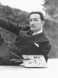Salvador Dali B&W Portait Photographic Print
