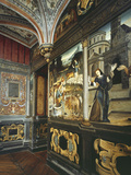Italianate Mural Paintings and Ceiling, Mid 16th Century Studiolo Photographic Print by Italian School 