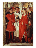 Wedding, from Redemption Triptych, C. 1455-59 (Detail), also Attributed to Vrancke Van Der Stockt Giclée-Druck von Rogier van der Weyden