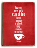 Cup of Tea-red Wood Sign