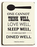 Dine Well Wood Sign